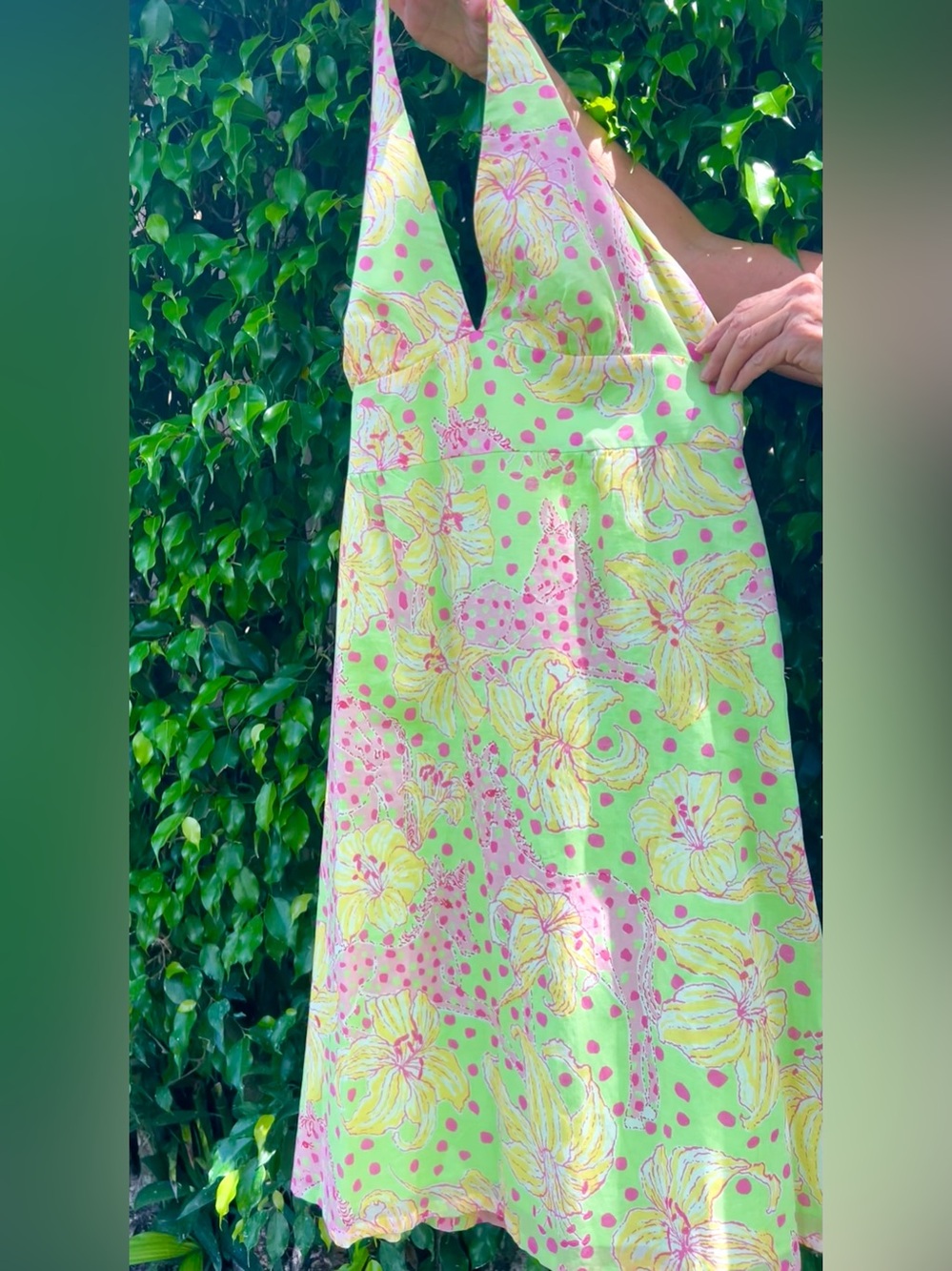 LILLY PULITZER Halter Sundress Carmen Fillies For Lillie Derby Horse NWOT